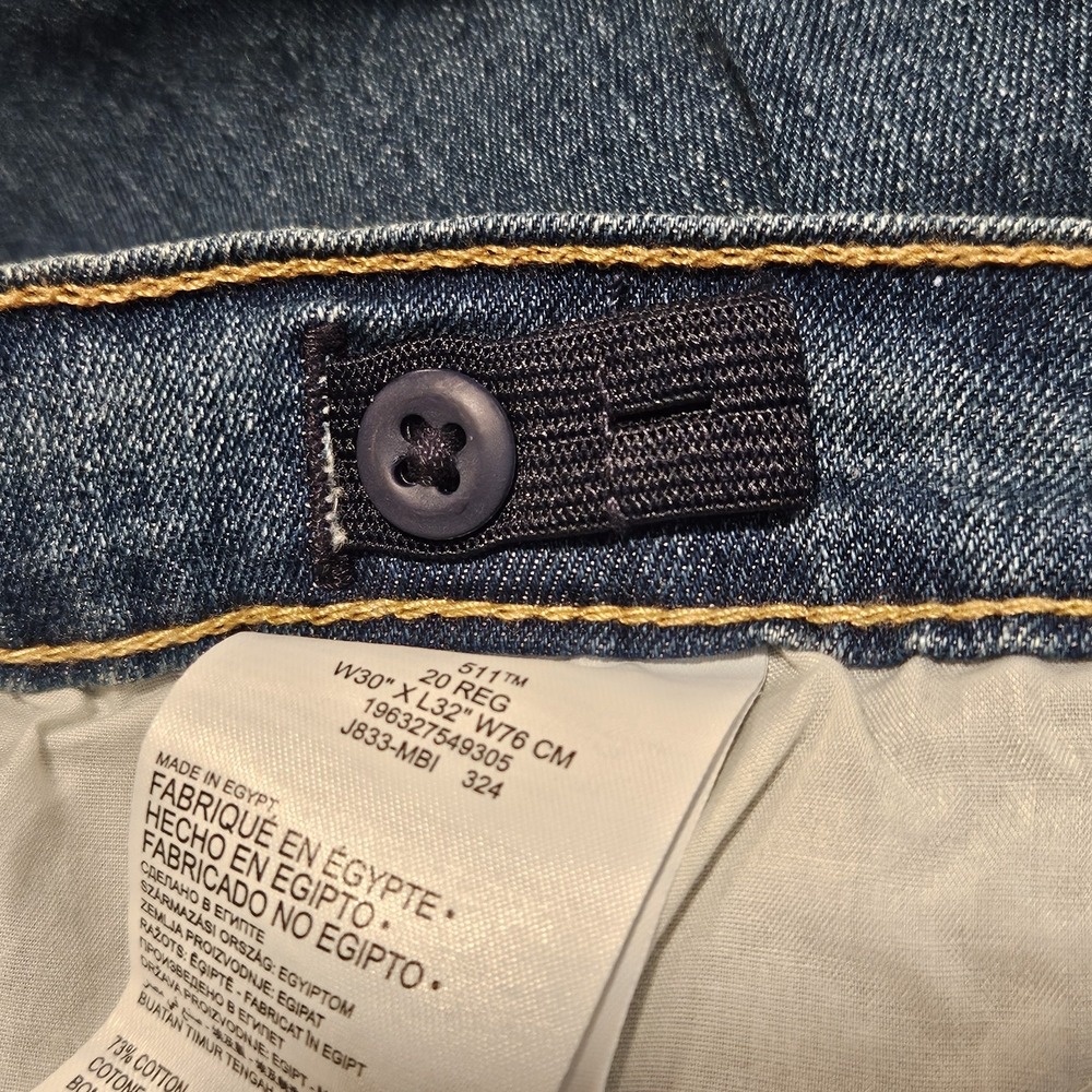 NEW Levi's 511 Boys Performance Slim Fit Size 20 (30/32) Straight Leg Jeans - Picture 7 of 8